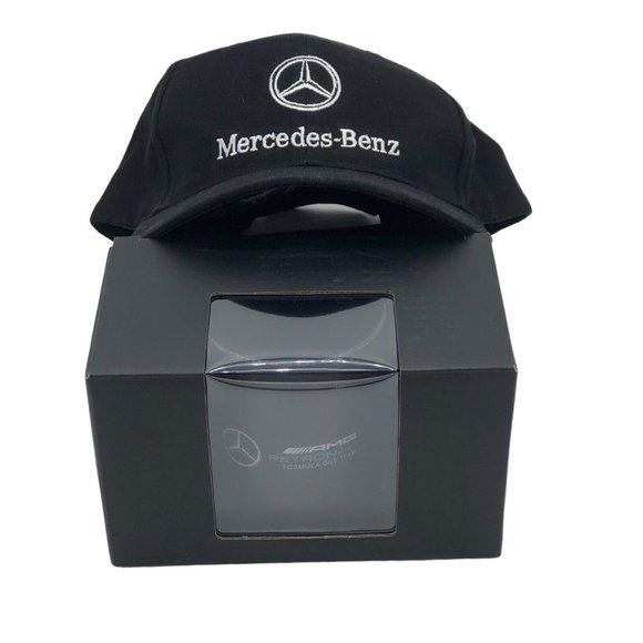 MERCEDES BENZ AMG PETRONAS F1 LOGO MUG - BLACK - INCLUDES DEALER HAT - Picture 1 of 7
